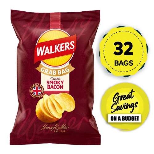 Walkers crisps smokey bacon - smokey,