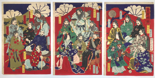 Chikanobu woodblock print - chikanobu,