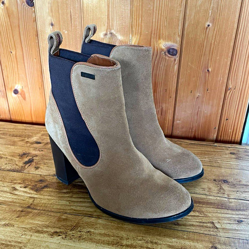 Women beige black suede - beige/black,