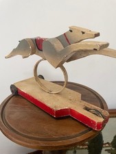 French Scratch Built Pull Along Wood Racing Greyhound Dog