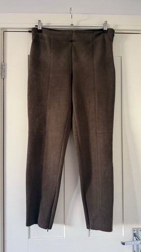 Zara brown faux suede - faux, tapered