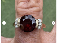 Garnet And Diamond Ring
