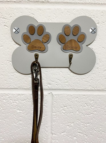 Personalised dog lead hanger - personalised,