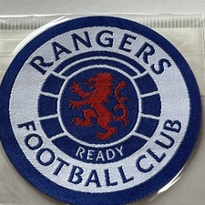 Classic Unused Mint RANGERS Crest Thin Iron On Football Patch 6cm Diameter 