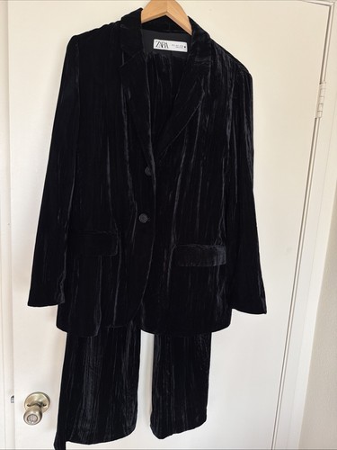 Zara black crinkled crushed - black,