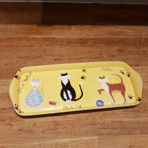 Vintage cloverleaf cat tray - vintage,