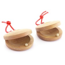 TIGER CAS14-NT Wooden Finger Castanets Clackers Clappers Two pairs (4 shells)