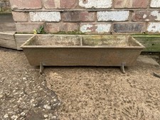 Cast Iron Pig Trough Planter Garden Vintage Office Farm Metal Container Water