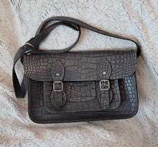 Robert Pietri Grey Mock Croc Leather Satchel ? 
