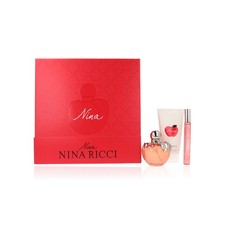 Nina Ricci Nina Giftset EDT Spray + EDT Roll-On + Body Lotion- For HER- Free P&P