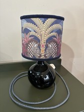 Dark Blue Glass Lamp Base With