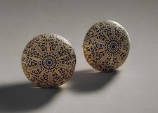 Moroccan blue brass drawer