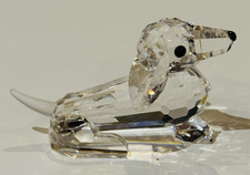 SWAROVSKI CRYSTAL DACHSHUND MINI (frosted tail) 014388 RETIRED RARE