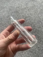 Vintage Old Clear Alex Parsons Embossed Apothecary Glass Antique Bottle Vile