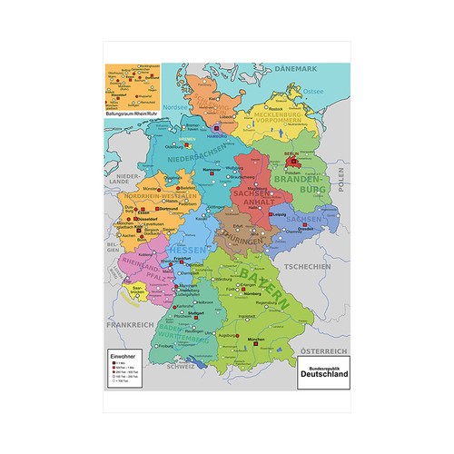 Political map germany - map,