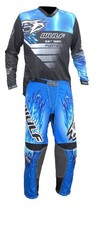 Adult motocross blue kit set Wulfsport Forte/Firestorm mixed designs MX bike
