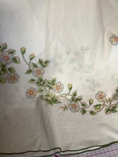 Autumn leaves circular cotton tablecloth, used