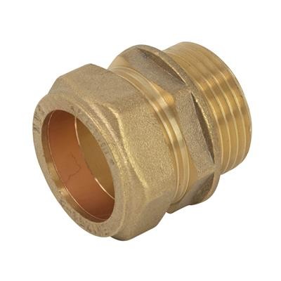 Brass compression male iron - brass,