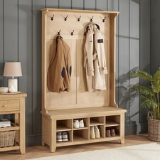 Storage Shoe Bench Coat Rack
