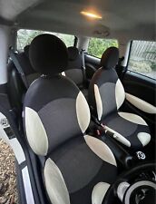 MINI R56 ONE COOPER S 07-13 WHITE CREAM HALF LEATHER INTERIOR FRONT + REAR SEATS