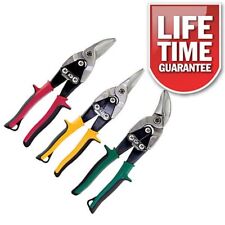 3 X HEAVY DUTY AVIATION TIN SNIPS SET SHEET METAL CUTTERS **LIFETIME WARRANTY**