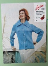 Robin Vintage Knitting Pattern For Lady's Chic & Chunky Cardigan