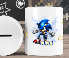 Personalised Sonic the Hedgehog Money Box Ceramic Gift Idea