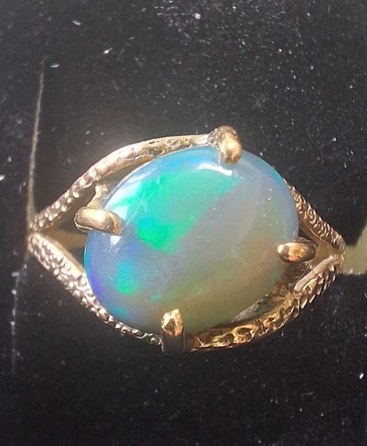 Vintage 9ct yellow gold green - vintage,