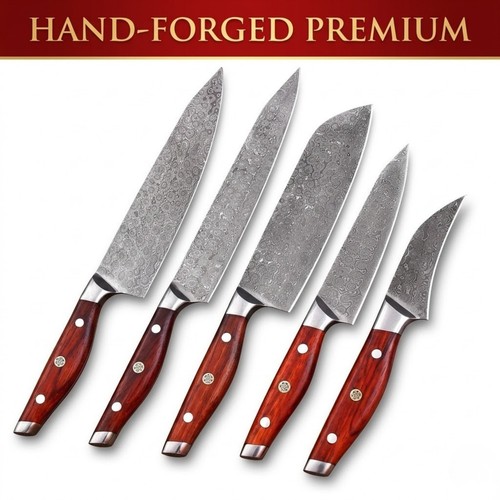 Customs 5pc damascus steel - 5pc,