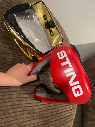 Sting boxing headguard red - sting,