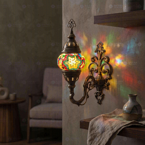 Multicolor turkish mosaic wall - multicolor,