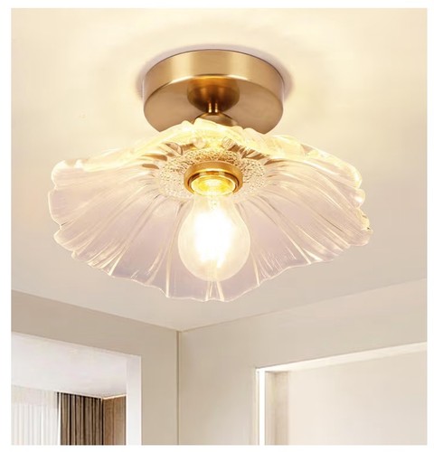 Vintage glass ceiling light - glass,