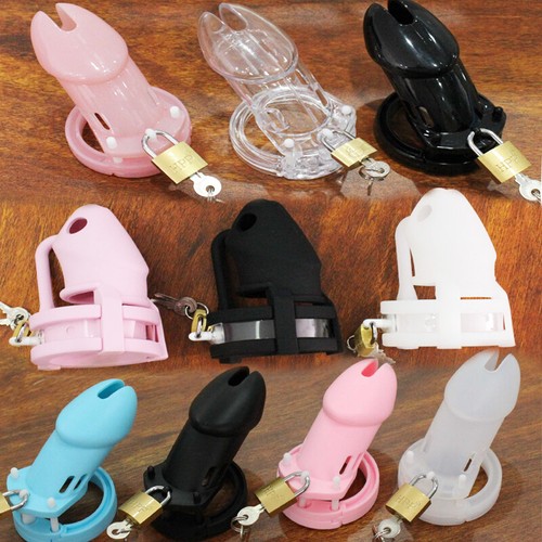 Plastic silicone chastity cage - plastic/silicone,