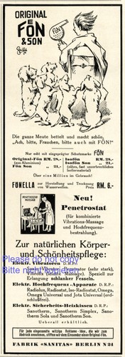 Hairdryer fon german 1931 - german, ad