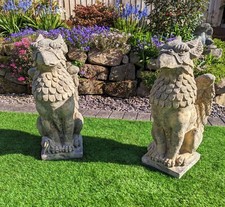 Pair of winged Griffins garden