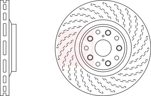 Brake disc front right - right, o/s