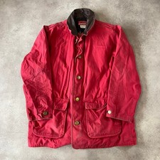 Marlboro Country Store Chore Jacket Mens Medium Vintage Cotton Western Coat, Red