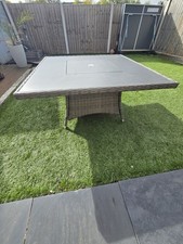 Moda 120cm Garden Rattan And Slate Charcoal Coffee Table