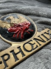 Cast Lead Phoenix Insurance Plaque Garden Fire Mark Protection