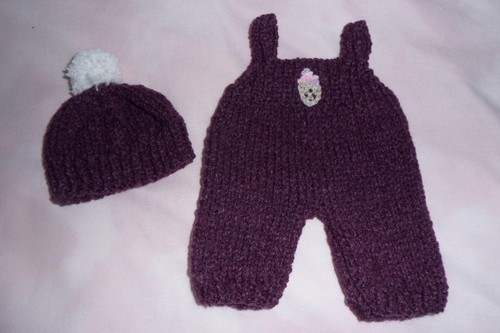 Hand knitted teddy bear - knitted,
