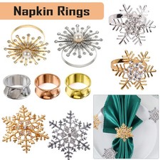1-18pcs Napkin Rings Gold