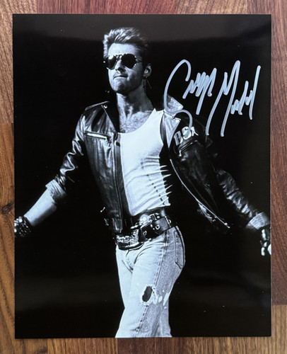 George michael signed 8x10 - george,