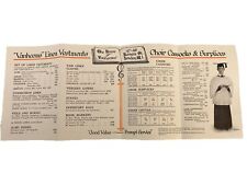 ORIGINAL- ThE VANHEEMS CLERGY CASSOCKS BROCHURE