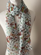 Osprey London 100% Silk Scarf Butterflies Insects Dragonflies Ladybirds