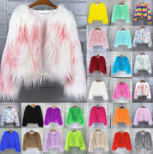 Ladies shaggy faux fur fleece - ladies,