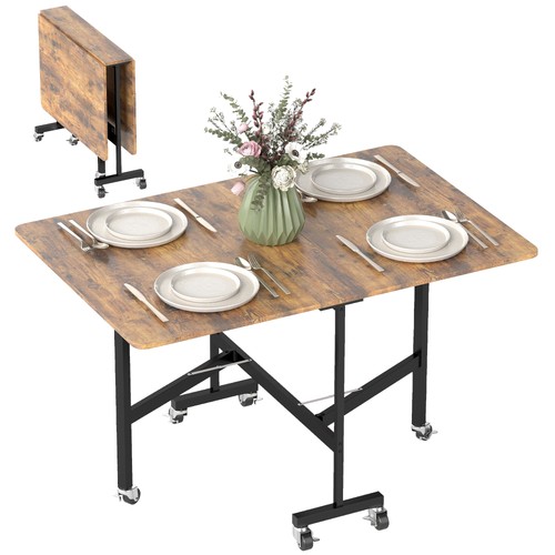 Homcom mobile drop leaf - leaf, table