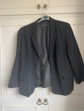 Marks & Spencer Autograph ladies vintage pin striped, trouser suit, size 22/20