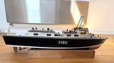 Large Vintage Model Boat 60s RAF Vosper Air Sea Rescue Fire Launch Motorised RC