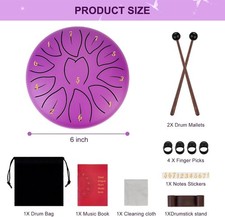 Steel Tongue Drum, 6 Inch 11