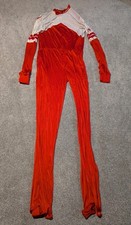 Loffler Ski Suit Mens Medium Red White Vintage One Piece Racing 